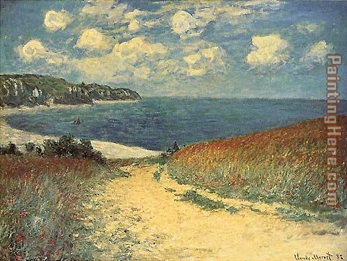 Chemin dans les Bles a Pourville painting - Claude Monet Chemin dans les Bles a Pourville art painting